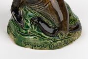 MARGUERITE MAHOOD pottery seal statue. Rare. Incised "Marguerite Mahood, No. 1786", 12.5cm high - 6