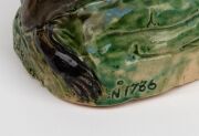 MARGUERITE MAHOOD pottery seal statue. Rare. Incised "Marguerite Mahood, No. 1786", 12.5cm high - 7
