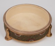 SATSUMA Japanese earthen ware lidded circular box, Meiji period, 20th century, 14cm high, 22cm diameter - 2