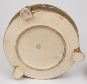 SATSUMA Japanese earthen ware lidded circular box, Meiji period, 20th century, 14cm high, 22cm diameter - 3
