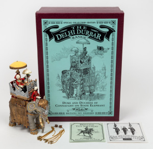 W. BRITAIN, THE DELHI DURBAR RANGE "Duke And Duchess Of Connaught On State Elephant" boxed set in near mint condition.