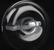 LALIQUE French glass ring tray with siren decoration, engraved "Lalique, France", 10cm high - 2