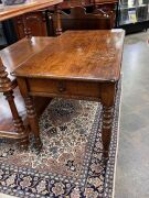 An early antique Colonial Australian cedar single drawer writing table, Sydney origin, circa 1830, ​​​​​​​77cm high, 120cm wide, 66cm deep - 4