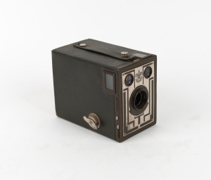 KODAK: Boy Scout Brownie 120 film camera with Boy Scout emblem engraving, c. 1933.
