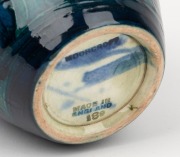 MOORCROFT "Moonlit Blue" English pottery vase, circa 1920, impressed "MOORCROFT, MADE IN ENGLAND" with underglaze signature in blue, ​​​​​​​9cm high. - 3
