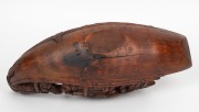 An antique Chinese carved bamboo barge ornament, Qing Dynasty, 19th century, 15cm high, 38cm long. - 5