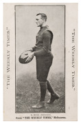 c1910 The Weekly Times 'Victorian Footballers Postcard' featuring R. MONK (Melbourne). - 4