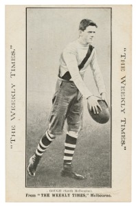 c1910 The Weekly Times 'Victorian Footballers Postcard' featuring Alf GOUGH (South Melbourne).