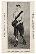 c1910 The Weekly Times 'Victorian Footballers Postcard' featuring J.R. SCOBIE (South Melbourne).