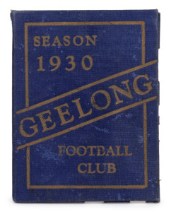GEELONG: 1930 member's season ticket, with fixture list & holes for each game attended. Low number 147.