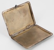 [MERCEDES-BENZ INTEREST] "MEIN BENZ!!" Antique German 930 silver and enamel cigarette case in original plush fitted box with cabochon sapphire clasp, 9.5 x 7.5cm, 135 grams - 4