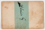Melbourne Cricket Club: 1881-82 Ladies' Reserve season ticket, printed in silver on a red-coloured card, with the signature of B.J. Wardill at lower right. (holed twice, probably to indicate attendance). - 2