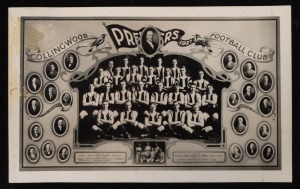 1927 COLLINGWOOD PREMIERSHIP real photo, team postcard, by Studios Pty Ltd., unused.