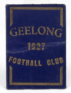 GEELONG: 1927 member's season ticket, with fixture list & holes for each game attended. (horizontal crease).