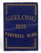 GEELONG: 1927 member's season ticket, with fixture list & holes for each game attended. (horizontal crease).