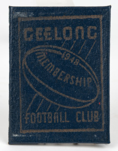 GEELONG: 1948 member's season ticket, with fixture list & holes for each game attended.