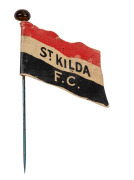 1908 Wills Victorian Football Flags: ST. KILDA F.C. (Havelock back) with pin.