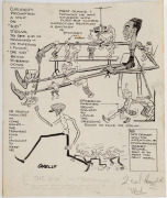 A fine group of Sam Wells' original artworks for cartoons published in Melbourne Punch, the Sporting Globe and the Melbourne Herald: boxers (and wrestlers) depicted include Herb Haar, Albert Hertel, Alf Stewart, Charlie Ring, Bert Spargo, Bert McCarthy, S - 2