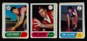 1969 SCANLENS "VFL Footballers" part set [27/48]; mostly in very good condition.