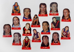 THE SCANLENS DIE-CUT CARDS OF 1969: An almost complete set [17/18] lacking only Bill Goggin; very good condition.