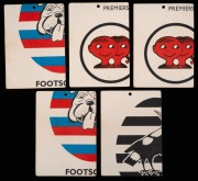 1968 SCANLENS "VFL CLUB MASCOTS", part set [5/12] comprising of Carlton, Collingwood, Fitzroy, Footscray, and Hawthorn. Fair/VG. Rare. - 2