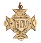 1919 FOOTSCRAY PREMIERSHIP MEDAL, 15ct gold (8.3g), engraved to the font "1919 VFA PREMIERS * FOOTSCRAY *" and verso, "Presented to V. BANBURY".