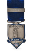 MAJAK DAW'S 2016 MARK OF THE YEAR MEDAL: sterling silver & enamel, with the wording "ALEX JESAULENKO MEDAL - MARK OF THE YEAR - AFL", and with a bar on the attached ribbon engraved "2016".