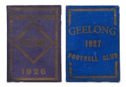 GEELONG: 1926 & 1927 member's season tickets, both with fixture list & holes for each game attended. (2).