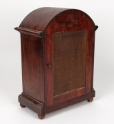 An antique German Gustav Becker mahogany cased mantle clock with three train Westminster gong chiming movement with chime silent feature and Roman numerals to the silver dial, early 20th century, 39cm high - 3