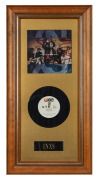 INXS: Two framed 45rpm displays, "Bitter Tears" and "Disappear", 70 x 35cm each overall - 2