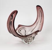 A Murano glass console bowl, mid 20th century, 28cm high, 37cm wide - 2