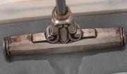 GEORG JENSEN Danish silver Acorn pattern three piece bar set in original plush fitted box of purchase, 20th century - 2