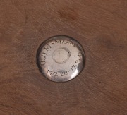 A Georgian sterling silver coaster with engraved floral decoration and wooden insert base, made in London, circa 1803, 11cm high, 20cm wide, 365 grams including wooden base - 2