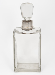 HARDY BROS. antique silver mounted whisky decanter, early 20th century, 32cm high.