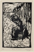 VICTOR GEORGE O'CONNOR (1918-2010), Winter Sunshine, linocut, 25/75, signed "V. G. O'Conner, 1949/80", 26 x 18cm, 43 x 33cm overall - 2