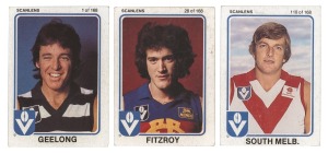 1981 Scanlens 'Footballers', complete set of one hundred and sixty-eight cards, plus five un-numbered checklists, mostly VG to excellent.
