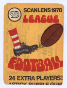 1978 Scanlens 'Footballers', complete set of one hundred and fifty-six cards, plus twelve un-numbered checklists, mostly VG to excellent. - 2