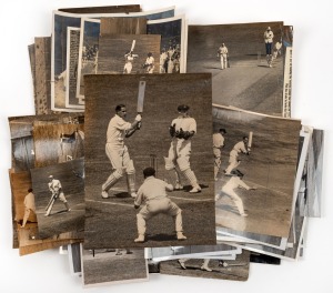 A 1920s - 1940s archive of original press photographs; various sizes and some cut-to-shape; covers mainly Test matches, but also County and State matches. Many action scenes and most are annotated on the back for publication details. (160+).