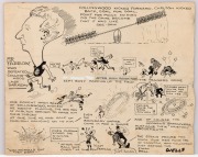 Cartoonist SAMUEL WELLS at CARLTON MATCHES: May 1922 Carlton defeats Fitzroy with "the ground looking like a battlefield"; July 1922 Carlton defeat Collingwood by 5 points after a game that was like a see-saw till Alec Farrow kicked the winning goal; also - 2