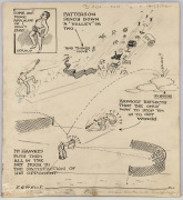 Cartoonist SAMUEL WELLS observes various sports and sportsmen: Patterson v Hawkes Tennis Championship 1922, "Getting the barracker ready for the football season"; the "Collingwood v Geelong Juniors"; the role of mud in improving Victoria's chances against - 3
