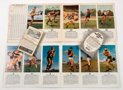 MOBIL VICTORIAN FOOTBALL PHOTOS: 1964 large part set [38/40] loose; 1965 complete set [40/40] affixed in special album; 1966 complete set [40/40] loose; and the 1971 complete set [40/40] affixed in special album. - 2