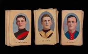 1910 Sniders & Abrahams VFL Footballers (head in oval), part set with a few duplicates, (31); mixed condition.