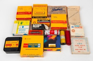 EXPIRED FILM: An accumulation of fifteen expired film products, many formats represented, mostly Kodak, almost all in original packaging.