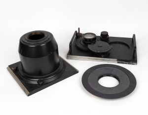 RODENSTOCK: Klimsch Apo-Ronar 480mm f9 lens [#6810808] in large stereo housing tray, together with two additonal elements.