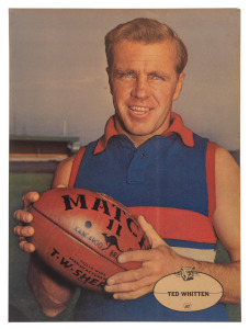 FOOTSCRAY: 1960s "Heinz 57 VFL Player" posters: John Schultz, Ted Whitten (2 types). and Ian Bryant. (4). All 56 x 42cm.