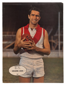 SOUTH MELBOURNE: 1960s "Heinz 57 VFL Player" posters: John Rantall and Graeme John, (2). Both 56 x 42cm.