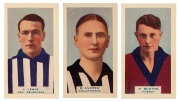 1933 Godfery Phillips (B.D.V. Cigarettes) "Victorian League Footballers" almost complete set [74/75] lacking only #12, Harris of Collingwood. Generally in EF condition.