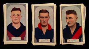 1933 Hoadleys Chocolates (Violet Nut Bar backs), Second Series - League & Association Players, large part set [43/50]; mainly very fine condition.