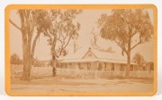 Circa 1880s carte-de-visite size albumen paper print laid down on backing card and titled verso in manuscript "Malvern House, the Residence of Mr & Mrs Farley", with the ink handstamp of "G.V. ST. CLARE, Photographer, INVERELL". Overall 63 x 102mm. Two si