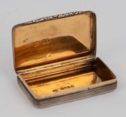 A Georgian sterling silver snuff box by William Eaton of London, circa 1827, 7.5cm wide, 76 grams - 2